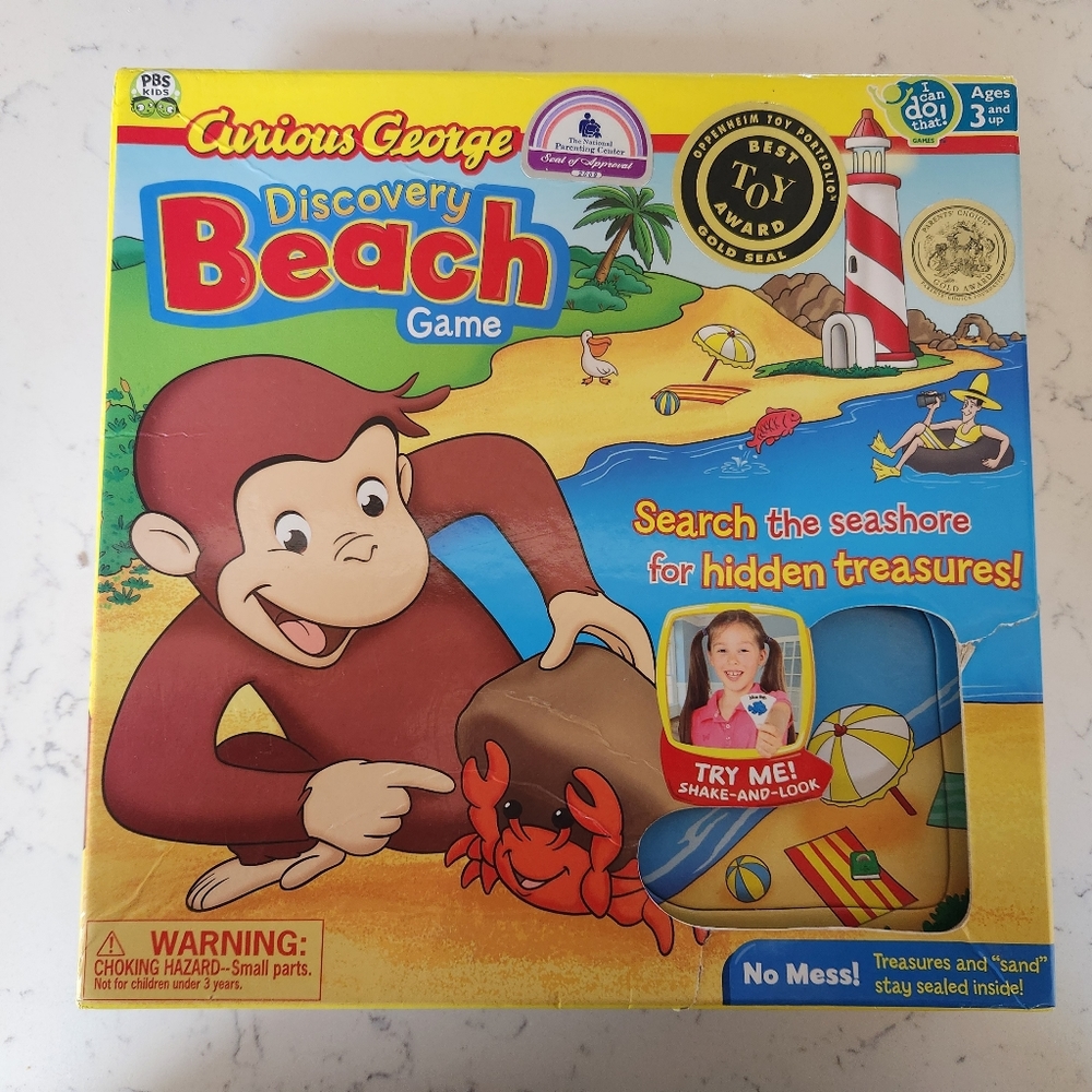 Curious George Discovery Beach Board Game Search Seashore Hidden Treasure